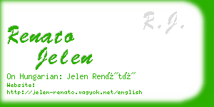 renato jelen business card